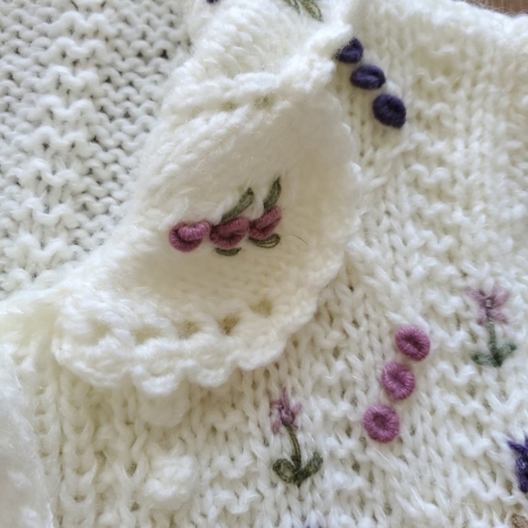 Vintage embroidered knit cardigan - Picture 5 of 10